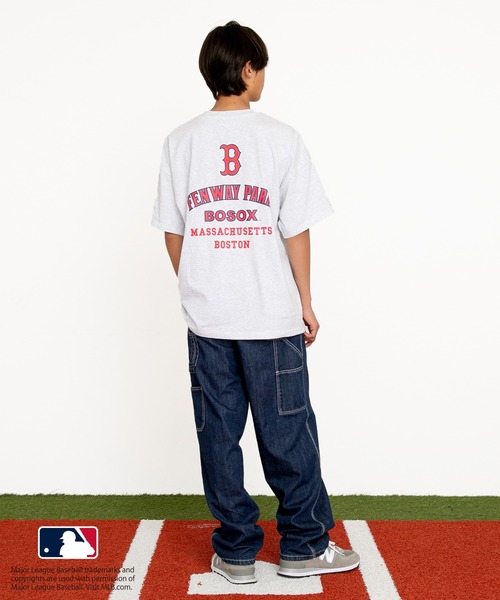 GLAZOS(グラソス)の「【大人向けサイズあり】【MLB】チームロゴプリント半袖Tシャツ(Tシャツ/カットソー・キッズ・ホワイト/オートミール/ネイビー/ブラック・140cm/150cm/160cm/170cm)」の11枚目の写真