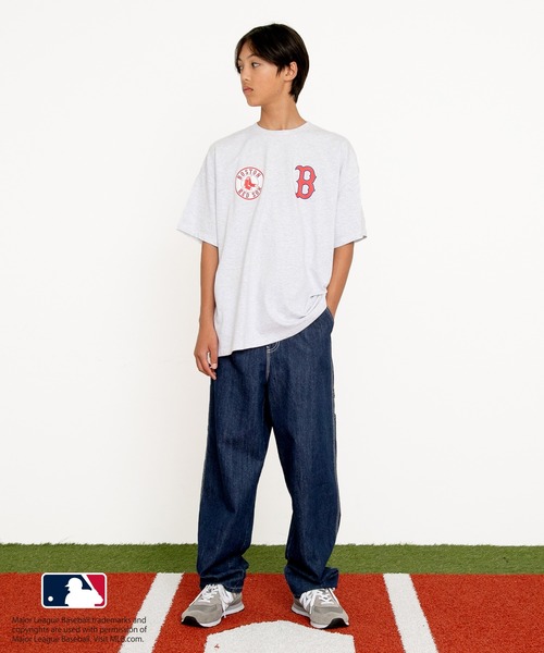 GLAZOS(グラソス)の「【大人向けサイズあり】【MLB】チームロゴプリント半袖Tシャツ(Tシャツ/カットソー・キッズ・ホワイト/オートミール/ネイビー/ブラック・140cm/150cm/160cm/170cm)」の12枚目の写真