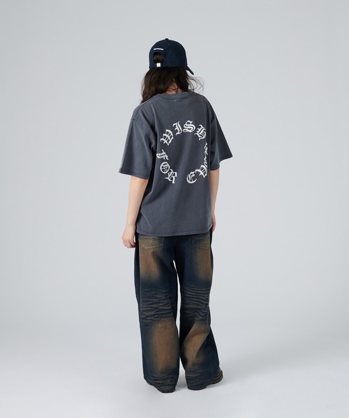 WISH FOR EVER(ウィッシュフォーエバー)の「PIGMENT CIRCLE LOGO BACK PRINT T/ピグメントサークルロゴバックプリントT(Tシャツ/カットソー・メンズ・ネイビー/アイボリー/ブラック・LARGE/MEDIUM)」の17枚目の写真