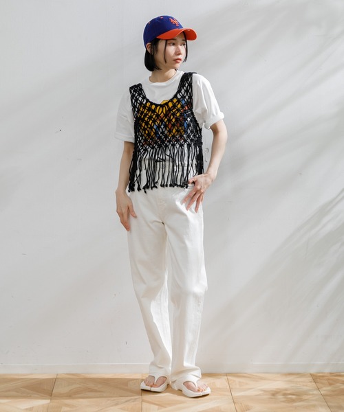 AMERICAN RAG CIE(アメリカンラグシー)の「ハンドメイドマクラメビスチェ(キャミソール・レディース・ナチュラル/ブラック・FREE)」の3枚目の写真