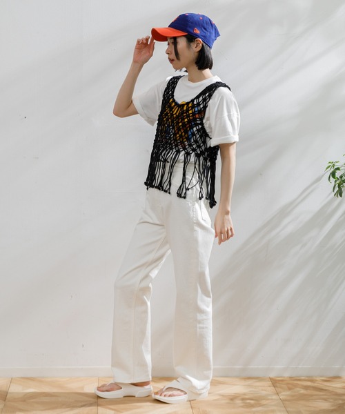 AMERICAN RAG CIE(アメリカンラグシー)の「ハンドメイドマクラメビスチェ(キャミソール・レディース・ナチュラル/ブラック・FREE)」の4枚目の写真