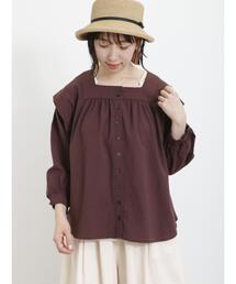 Samansa Mos2 | 柄アソートスクエアネックブラウス(シャツ/ブラウス)