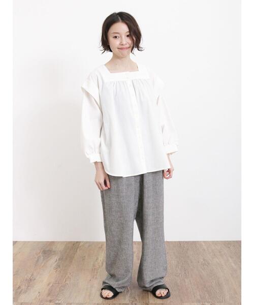 サマンサタバサ★モックネックシャツ L＆Wデザイン】スーツ屋の仕立てたTシャツ モックネック【AOKI