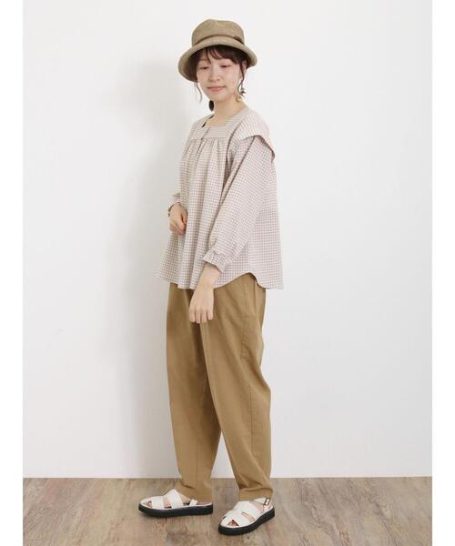 Samansa Mos2（サマンサ モスモス）の「柄アソートスクエアネックブラウス（シャツ/ブラウス・レディース・ブラウン/オフホワイト/ブラック/ベージュ・F）」の20枚目の写真