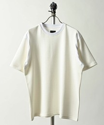 MMMM（エムエムエムエム）の「MMMM/バイアスジャガードアームホールラインTEE（Tシャツ/カットソー・メンズ）」