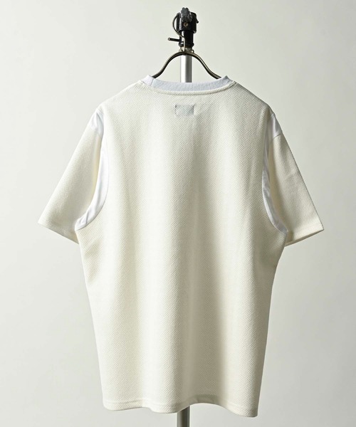 MMMM(エムエムエムエム)の「MMMM/バイアスジャガードアームホールラインTEE(Tシャツ/カットソー・メンズ・ブラック/ホワイト・LARGE/MEDIUM)」の3枚目の写真