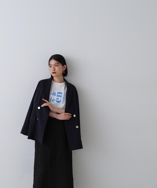 N.（N. Natural Beauty Basic）（エヌエヌナチュラルビューティーベーシック）の「◆【La vie en couleurs】ロゴプリントTシャツ（Tシャツ/カットソー・レディース・オフホワイト/ベージュ/ホワイト系その他/ピンク・MEDIUM）」の11枚目の写真