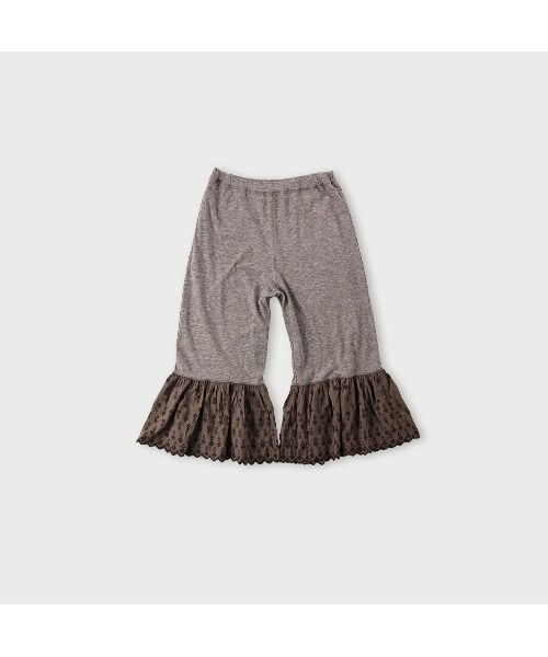 45R(フォーティファイブアール)の「ハケ目カットワークのラッパーパンツ(その他パンツ・レディース・ホワイト/ブラウン・MEDIUM/LARGE)」の2枚目の写真