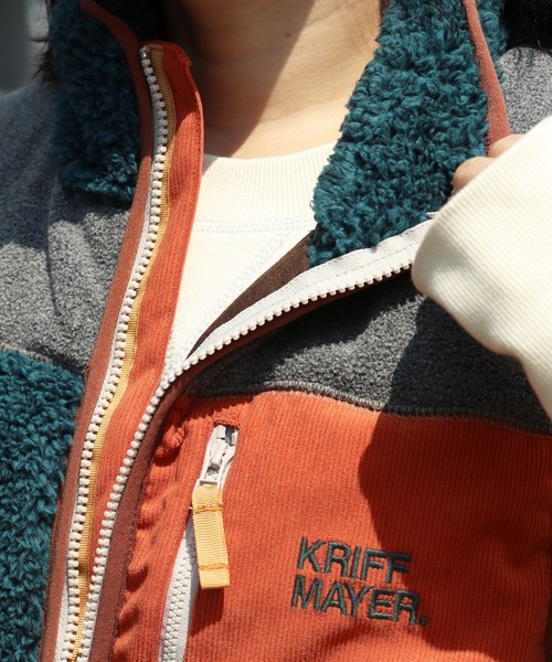 KRIFF MAYER Lady's Collection(クリフメイヤーレディースコレクション)の「シャギーボアベスト(ベスト・レディース・カーキ/カラフル/グレー/ナチュラル/ダークブルー/ベージュ/チャコール・LARGE/MEDIUM)」の16枚目の写真