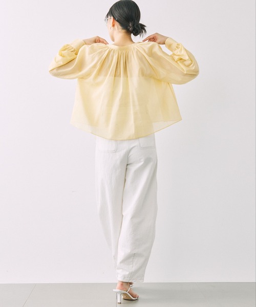 BABYLONE（バビロン）の「オーガンクロップドブラウス（シャツ