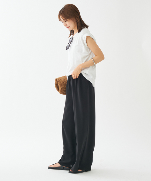 plage(プラージュ)の「《WEB限定追加》Dry Twill Relax パンツ2(スラックス・レディース・ブラック・38/36/34)」の8枚目の写真