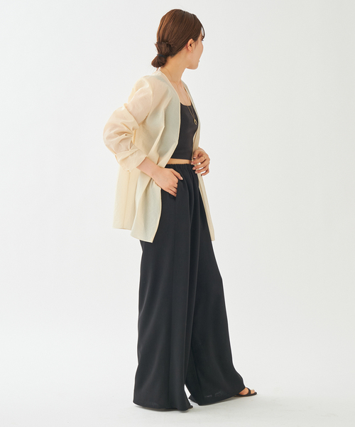 plage(プラージュ)の「《WEB限定追加》Dry Twill Relax パンツ2(スラックス・レディース・ブラック・38/36/34)」の15枚目の写真