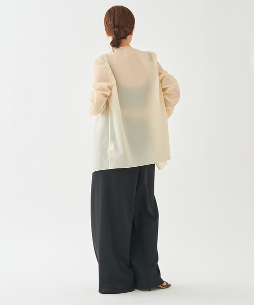 plage(プラージュ)の「《WEB限定追加》Dry Twill Relax パンツ2(スラックス・レディース・ブラック・38/36/34)」の18枚目の写真