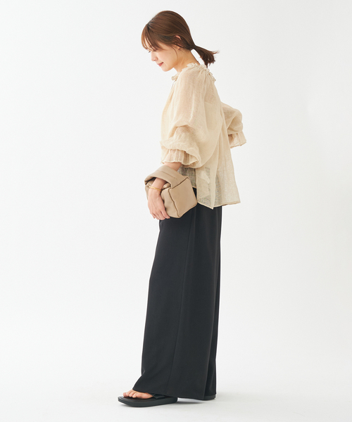 plage(プラージュ)の「《WEB限定追加》Dry Twill Relax パンツ2(スラックス・レディース・ブラック・38/36/34)」の21枚目の写真