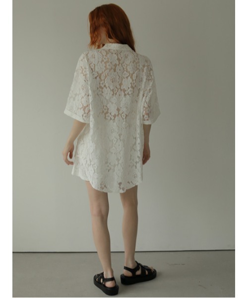 AMAIL（アマイル）の「Lacey half shirt（シャツ/ブラウス・レディース・ホワイト/ピンク/ブラック・FREE）」の9枚目の写真