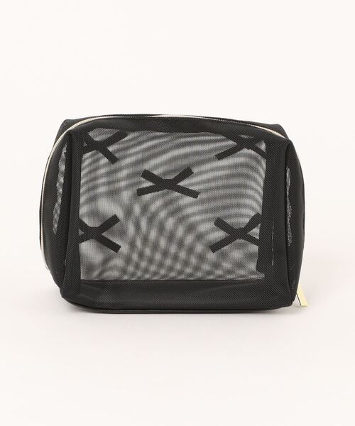 SPINNS（スピンズ）の「5リボンメッシュポーチ（ポーチ・レディース・ブラック・ONESIZE）」の2枚目の写真