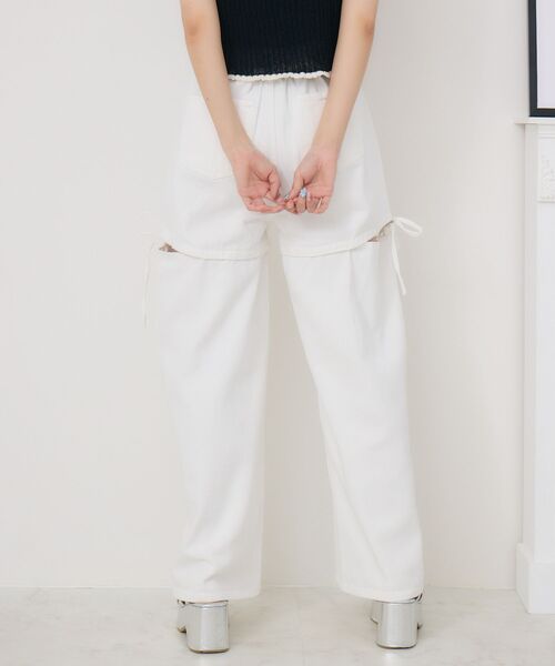 ems excite（エムズエキサイト）の「サイドリボンワイドPT（その他パンツ・レディース・オフホワイト/ブラック/ブルー系その他5/ピンク・FREE）」の6枚目の写真