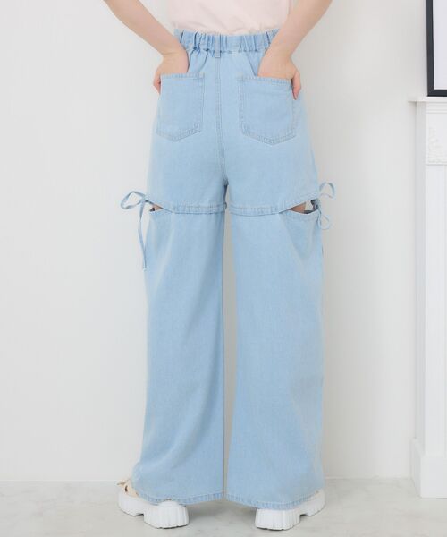 ems excite（エムズエキサイト）の「サイドリボンワイドPT（その他パンツ・レディース・オフホワイト/ブラック/ブルー系その他5/ピンク・FREE）」の21枚目の写真