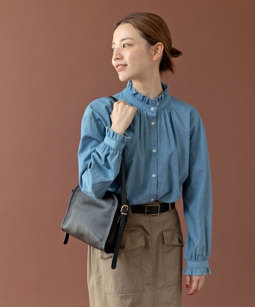 WEB限定】TIDEWAYパイピングレザーショルダー（ショルダーバッグ