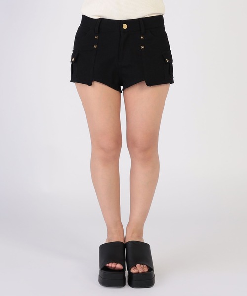 CECIL McBEE(セシルマクビー)の「カーゴショートパンツ(カーゴパンツ・レディース・ブラック/ベージュ・MEDIUM)」の9枚目の写真