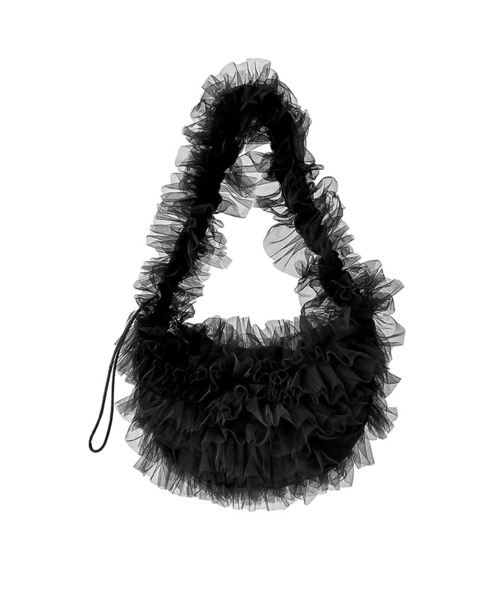 LAFFMO（ラフモ）の「チュールフリルバッグ（ショルダーバッグ・レディース・ブラック/ブルー/オフホワイト/ピンク・F）」の19枚目の写真