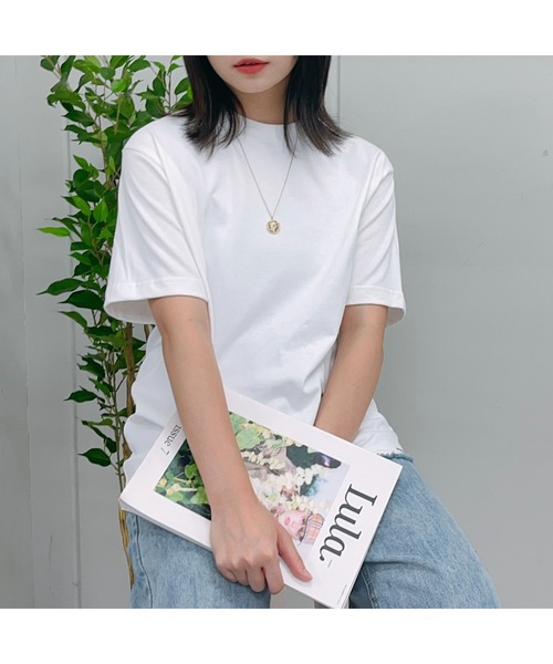 MODISH GAZE(モディシュガゼ)の「【MODISH GAZE】MADE IN JAPAN 半袖Tシャツ(CP)(Tシャツ/カットソー・レディース・ホワイト・M/L/XL)」の11枚目の写真