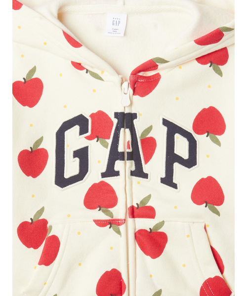 GAP(ギャップ)の「babyGap リラックス GAPロゴ ジップアップパーカー(パーカー・キッズ・ピンク/アイボリー・70cm/110cm/105cm/100cm/80cm/90cm/95cm)」の6枚目の写真