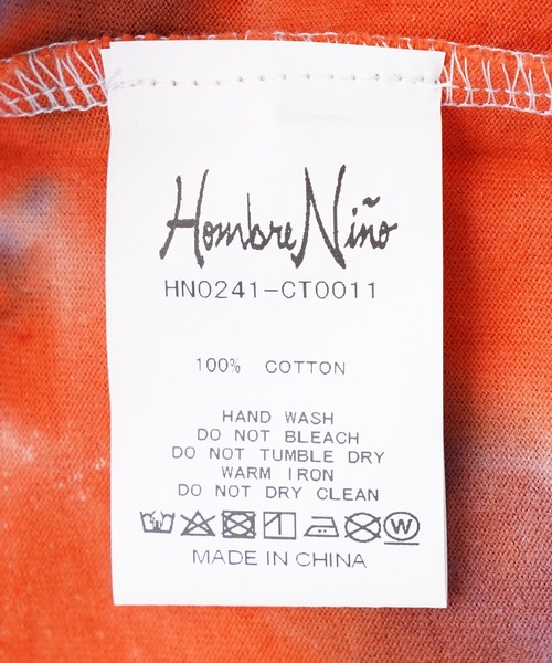 Hombre Nino（オンブレニーニョ）の「Hombre Nino TIE DYE S/S TEE HNK0241-CT0011（Tシャツ/カットソー・メンズ・ブラック/グリーン/オレンジ・L/M）」の6枚目の写真