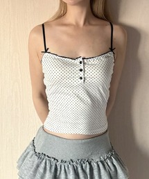 MAINLYTRULY | ドット柄 レース キャミソール(キャミソール)