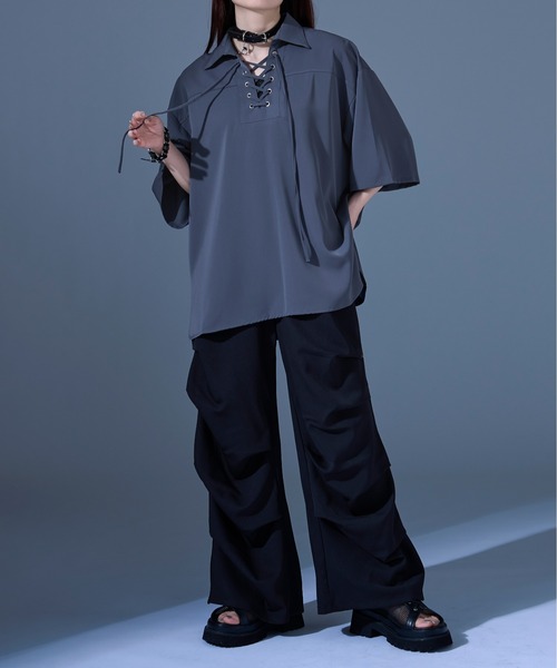 Ellno Loset(エルノロゼット)の「スタッズタックパンツ(その他パンツ・メンズ・ブラック/アッシュグレー・X-SMALL/SMALL/LARGE/MEDIUM)」の16枚目の写真