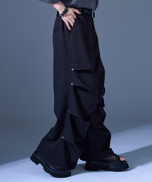 Ellno Loset(エルノロゼット)の「スタッズタックパンツ(その他パンツ・メンズ・ブラック/アッシュグレー・X-SMALL/SMALL/LARGE/MEDIUM)」の5枚目の写真