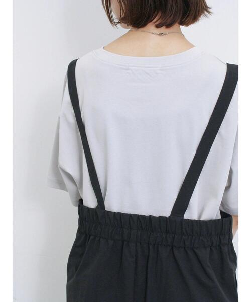 Samansa Mos2 blue（サマンサモスモスブルー）の「サス付ハイウエストスカート（スカート・レディース・カーキ/ブラック/グレー・F）」の21枚目の写真