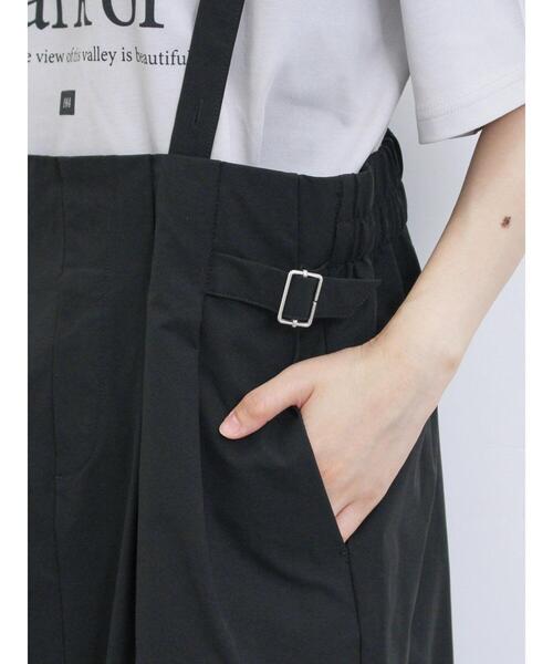 Samansa Mos2 blue（サマンサモスモスブルー）の「サス付ハイウエストスカート（スカート・レディース・カーキ/ブラック/グレー・F）」の19枚目の写真