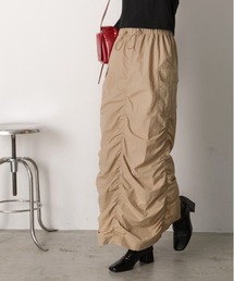 ad thie（アドティエ）の「Iライン・ナイロン ギャザーデザインスカート（スカート）」
