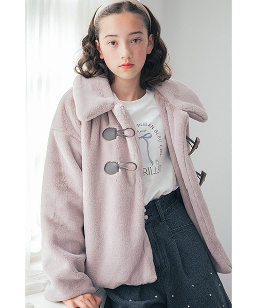 pom ponette junior（ポンポネットジュニア）の「リボンモチーフTシャツ（Tシャツ/カットソー・キッズ・ブラック/オフホワイト/ピンク・LL/L/M/S）」の18枚目の写真
