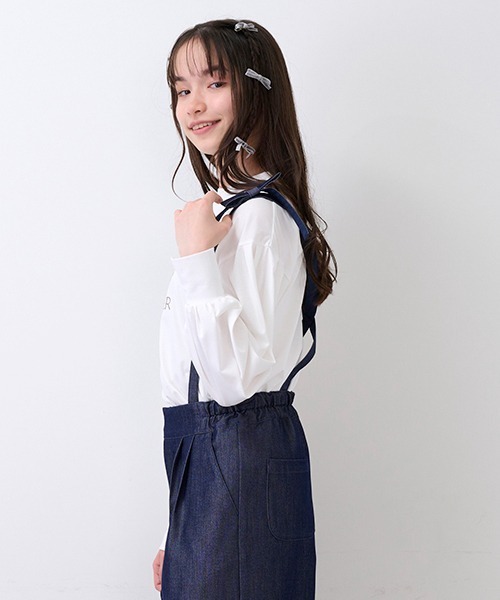 pom ponette junior（ポンポネットジュニア）の「リボンモチーフTシャツ（Tシャツ/カットソー・キッズ・ブラック/オフホワイト/ピンク・LL/L/M/S）」の9枚目の写真