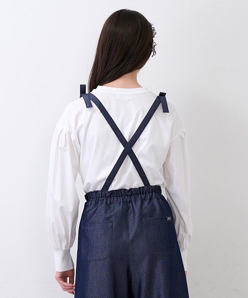 pom ponette junior（ポンポネットジュニア）の「リボンモチーフTシャツ（Tシャツ/カットソー・キッズ・ブラック/オフホワイト/ピンク・LL/L/M/S）」の10枚目の写真