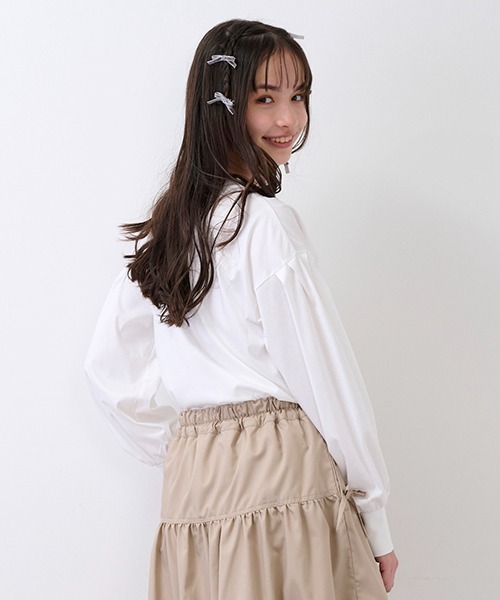 pom ponette junior（ポンポネットジュニア）の「リボンモチーフTシャツ（Tシャツ/カットソー・キッズ・ブラック/オフホワイト/ピンク・LL/L/M/S）」の14枚目の写真