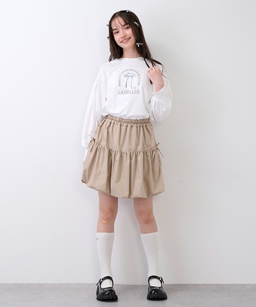 pom ponette junior（ポンポネットジュニア）の「リボンモチーフTシャツ（Tシャツ/カットソー・キッズ・ブラック/オフホワイト/ピンク・LL/L/M/S）」の15枚目の写真