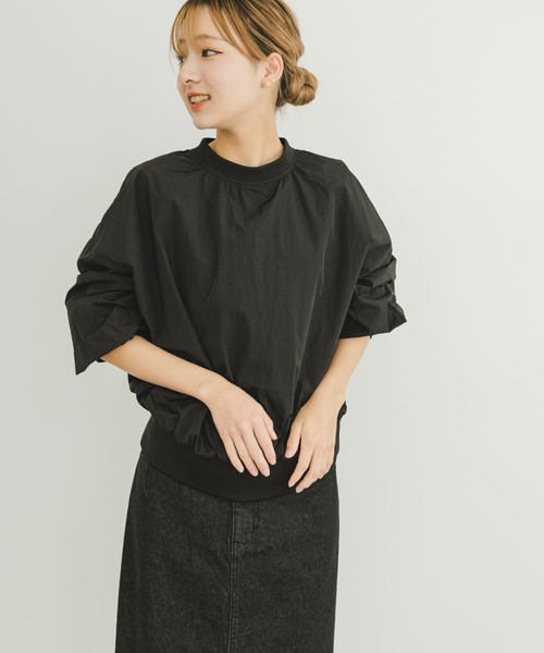 ITEMS URBANRESEARCH(アイテムズ アーバンリサーチ)の「ナイロンプルオーバー(シャツ/ブラウス・レディース・ブラック/グレー・FREE)」の5枚目の写真