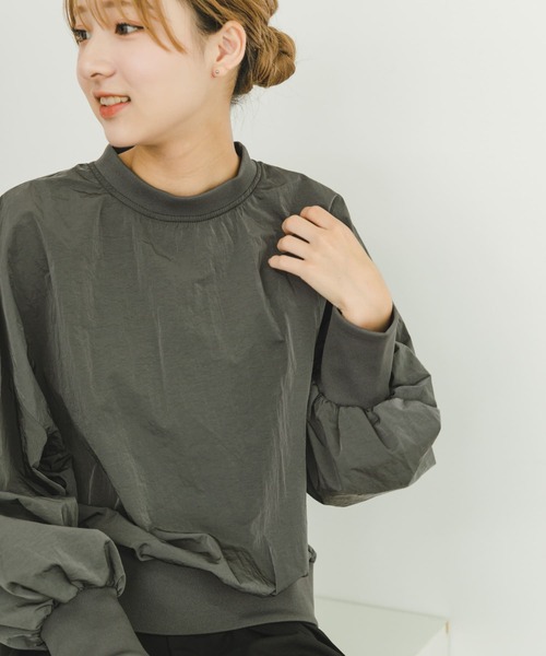 ITEMS URBANRESEARCH(アイテムズ アーバンリサーチ)の「ナイロンプルオーバー(シャツ/ブラウス・レディース・ブラック/グレー・FREE)」の9枚目の写真