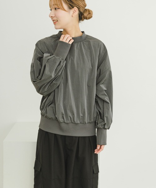 ITEMS URBANRESEARCH(アイテムズ アーバンリサーチ)の「ナイロンプルオーバー(シャツ/ブラウス・レディース・ブラック/グレー・FREE)」の13枚目の写真