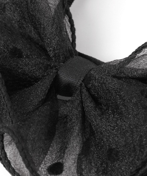 niko and...（ニコアンド）の「チュールリボンヘアゴム（ヘアゴム・レディース・ブラック・0）」の2枚目の写真