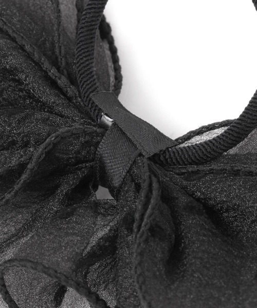 niko and...（ニコアンド）の「チュールリボンヘアゴム（ヘアゴム・レディース・ブラック・0）」の5枚目の写真