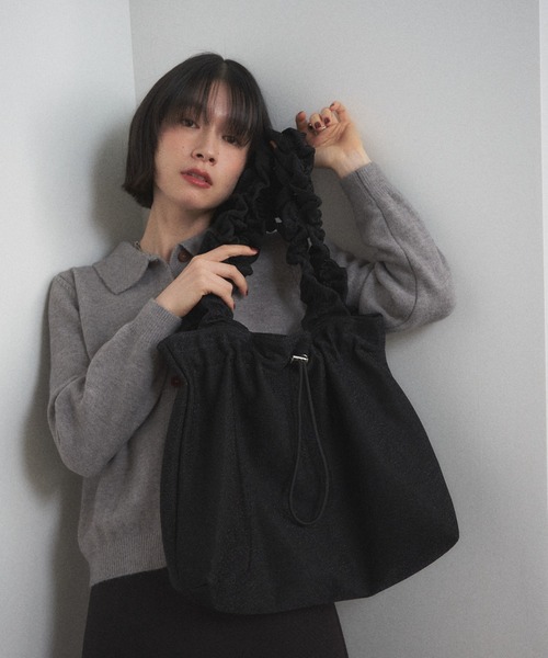 ラメフリルハンドルトート（トートバッグ）｜Shelly island