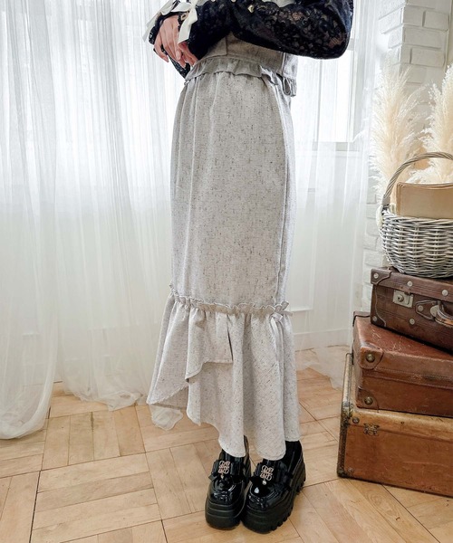 couture BY ROJITA(クチュールバイロジータ)の「サイドリボン付きツイードマーメイドスカート(スカート・レディース・ホワイト/ブラック/グレー・FREE)」の13枚目の写真