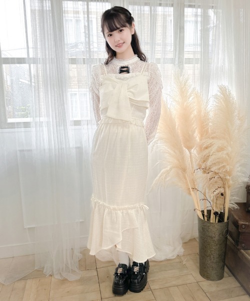 couture BY ROJITA(クチュールバイロジータ)の「サイドリボン付きツイードマーメイドスカート(スカート・レディース・ホワイト/ブラック/グレー・FREE)」の16枚目の写真