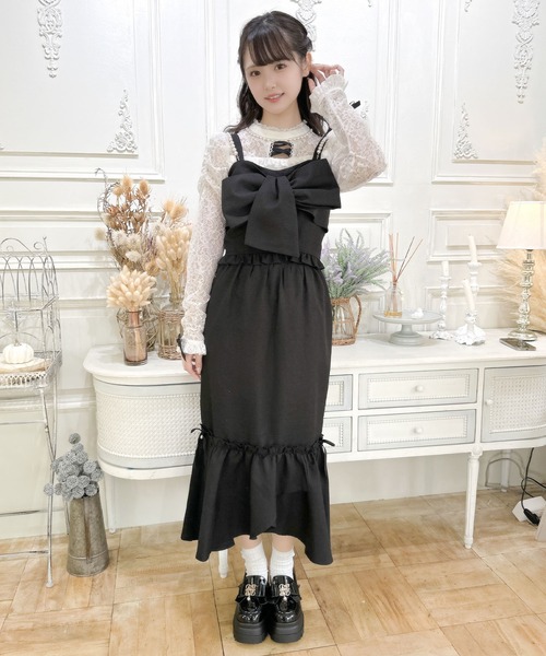 couture BY ROJITA(クチュールバイロジータ)の「サイドリボン付きツイードマーメイドスカート(スカート・レディース・ホワイト/ブラック/グレー・FREE)」の6枚目の写真