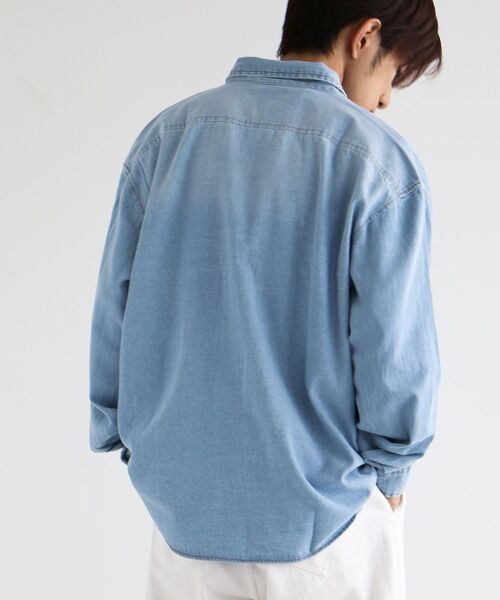 CRAFT STANDARD BOUTIQUE(クラフトスタンダードブティック)の「デニムワークシャツ(シャツ/ブラウス・メンズ・ライトインディゴブルー/ダークインディゴブルー・M/L/XL)」の18枚目の写真