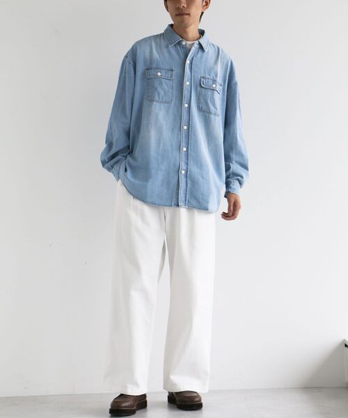 CRAFT STANDARD BOUTIQUE(クラフトスタンダードブティック)の「デニムワークシャツ(シャツ/ブラウス・メンズ・ライトインディゴブルー/ダークインディゴブルー・M/L/XL)」の17枚目の写真